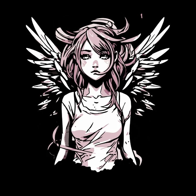 Fille ange moderne