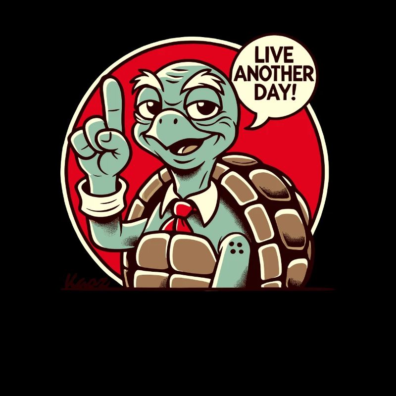 Lebe einen weiteren Tag, alte Opa Schildkröte