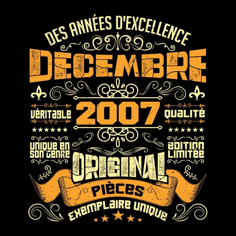 VINTAGE DÉCEMBRE 2007 ORIGINAL PIÈCES