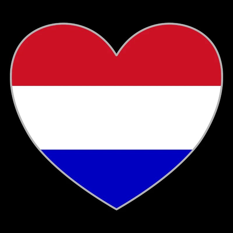 Cœur du drapeau de la Hollande