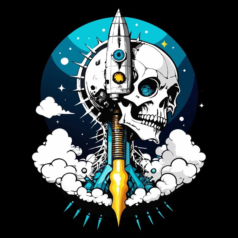 Rocket Skull // Skull Rocket // Space FS0154