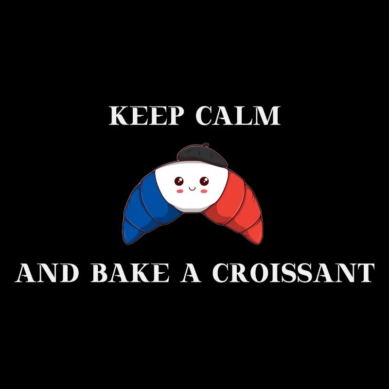 Keep calm and bake a croissant Geschenkidee