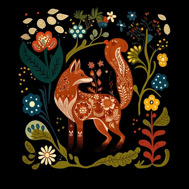 Renard, Gobelincore, Esthétique, Folklore scandinave