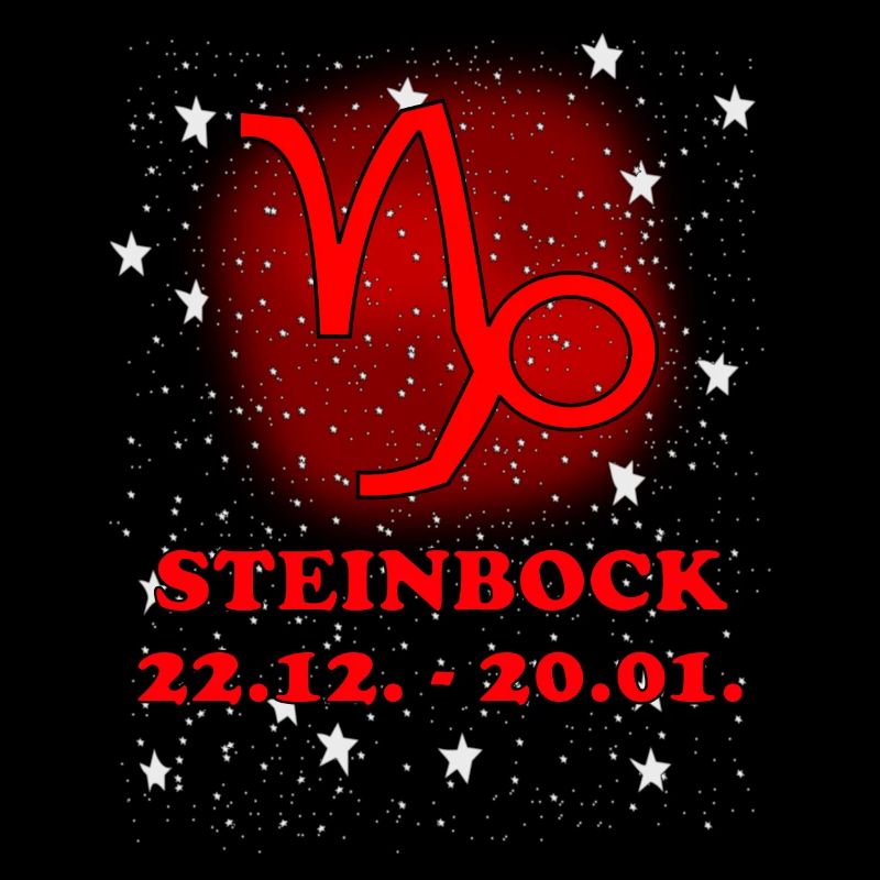 Sternzeichen Steinbock Symbol mit Sternenhimmel
