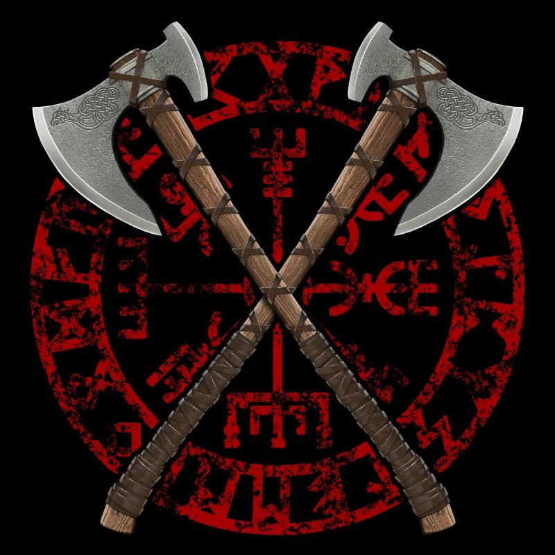 Wikinger Äxte (rot)