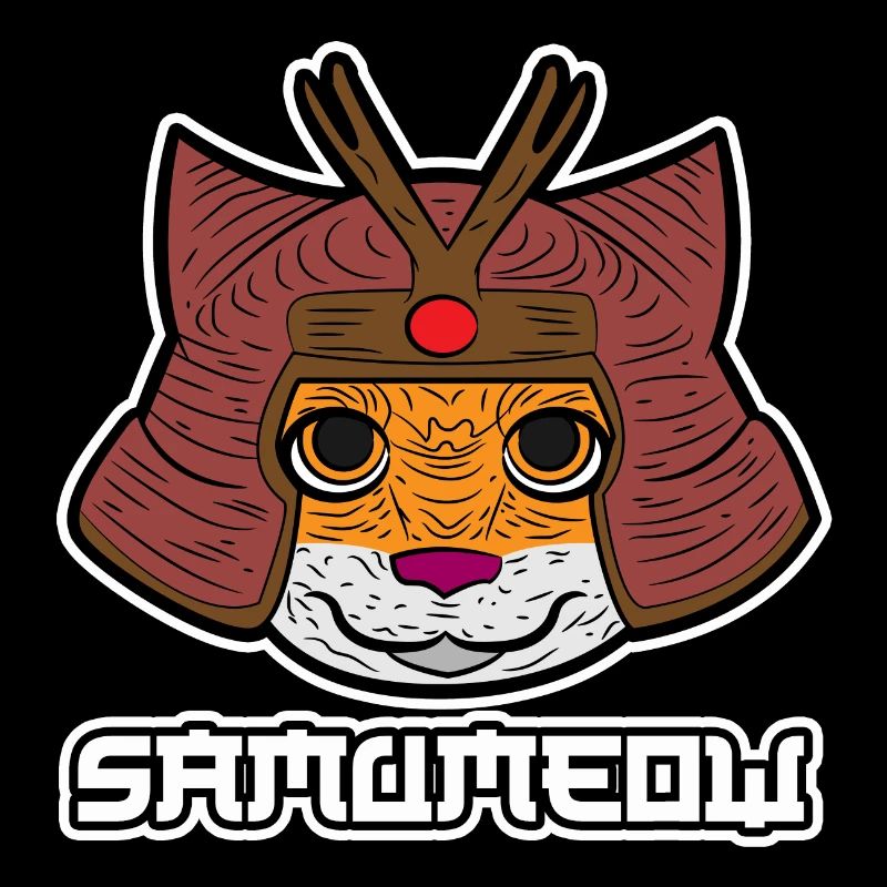 Weg des Samurai Krieger Katze