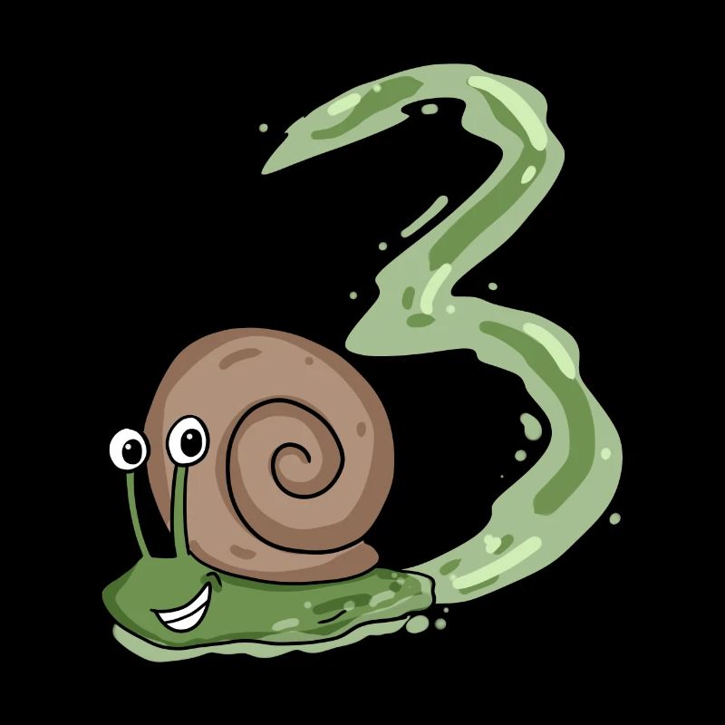 3rd birthday snail - 3 year old gift