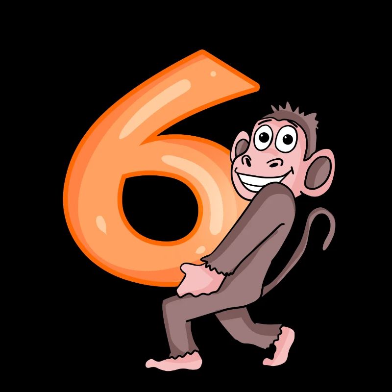 6. Geburtstag Affe Junge 6 Jahre Geschenk