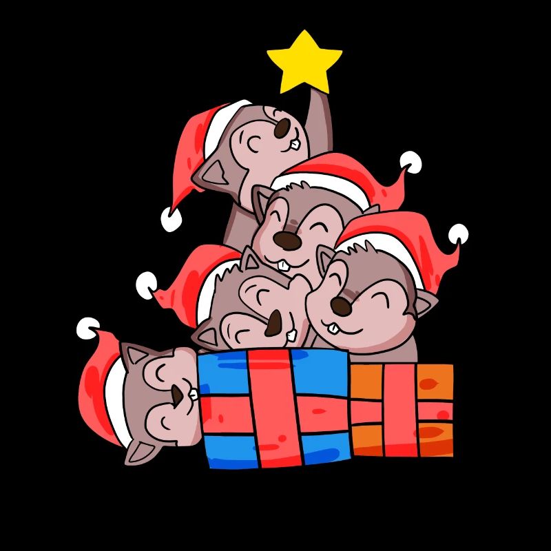 Écureuil de Noël arbre de Noël