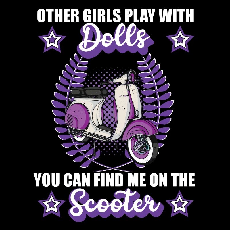 Roller Rollerfahrerin Moped Mädchen Geschenk