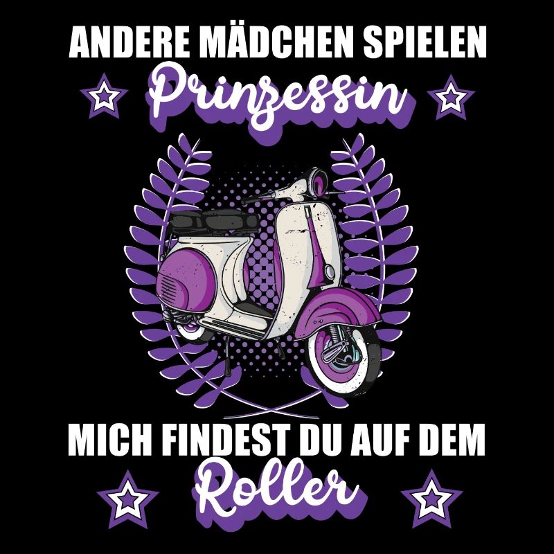Roller Moped Rollerfahrerin Mädchen Geschenk