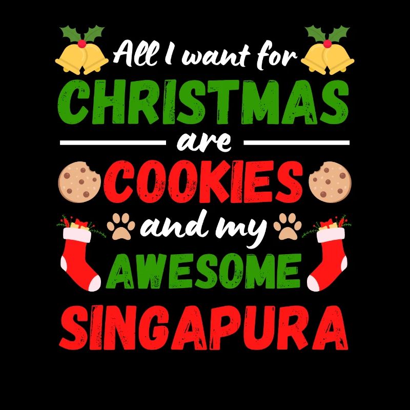 Biscuits de chat de Noël Singapoura