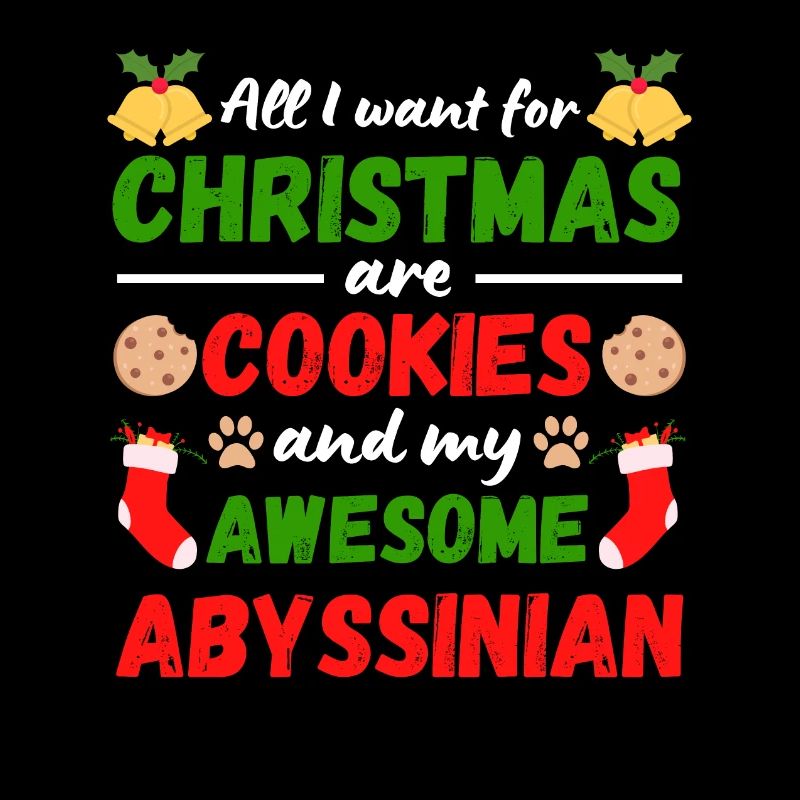 Biscuits de chat abyssins de Noël