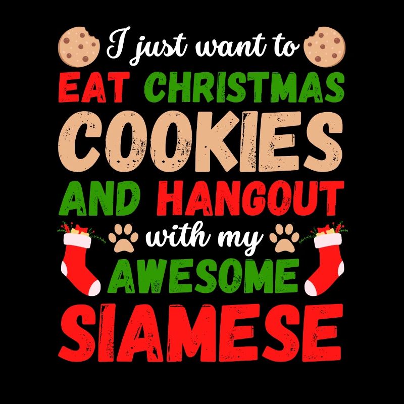 Biscuits de chat de Noël Siam