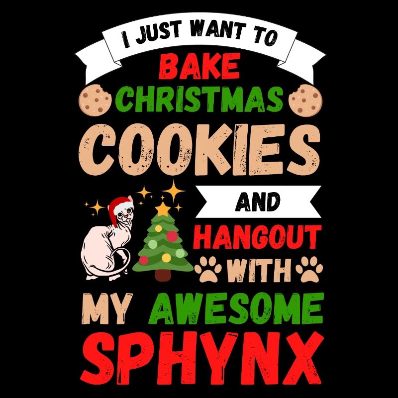 Biscuits de noël Sphynx pour chats avec chat