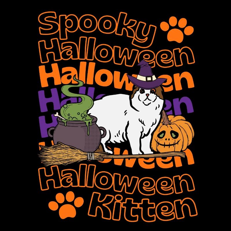 Scottish Folding Ear Cat Spooky Halloween Cat