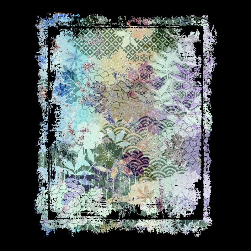 Japanese Floral Pattern Chrysanthemum Cherry