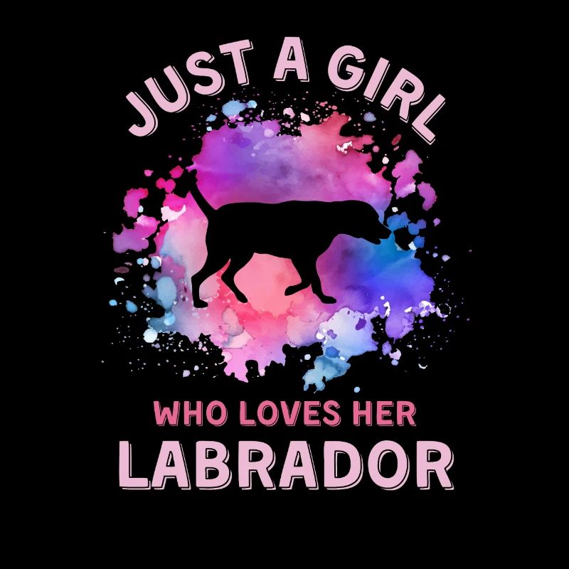Nur ein Mädchen, das ihren Labrador liebt