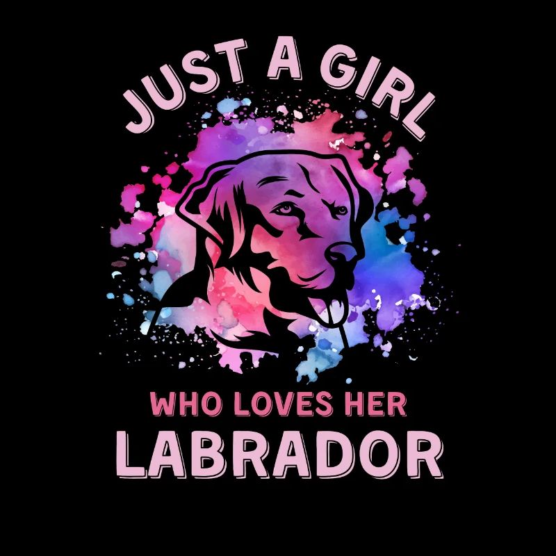 Nur ein Mädchen, das ihren Labrador liebt