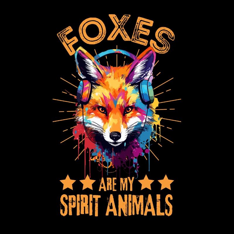 Fuchs mit Kopfhörer