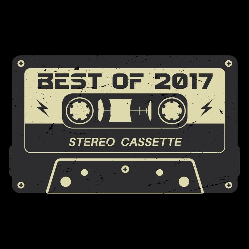Cassette rétro 2017 millésime 2017 anniversaire 2017