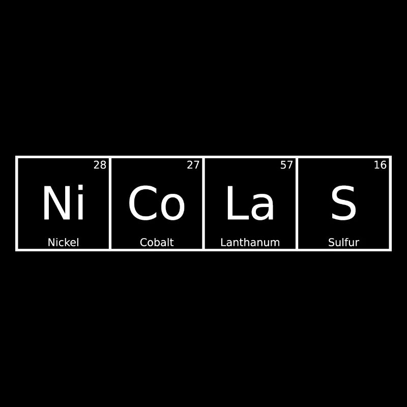 Nicolas Name First Name Chemistry Periodic Table Element
