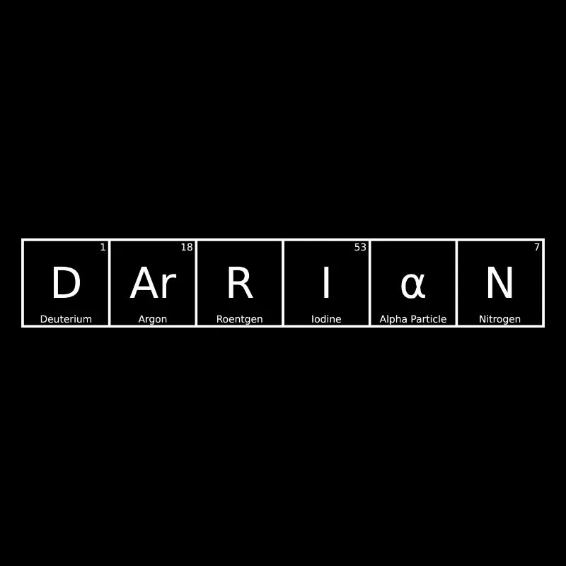 Darrian Nom Prénom Chimie Élément du tableau périodique