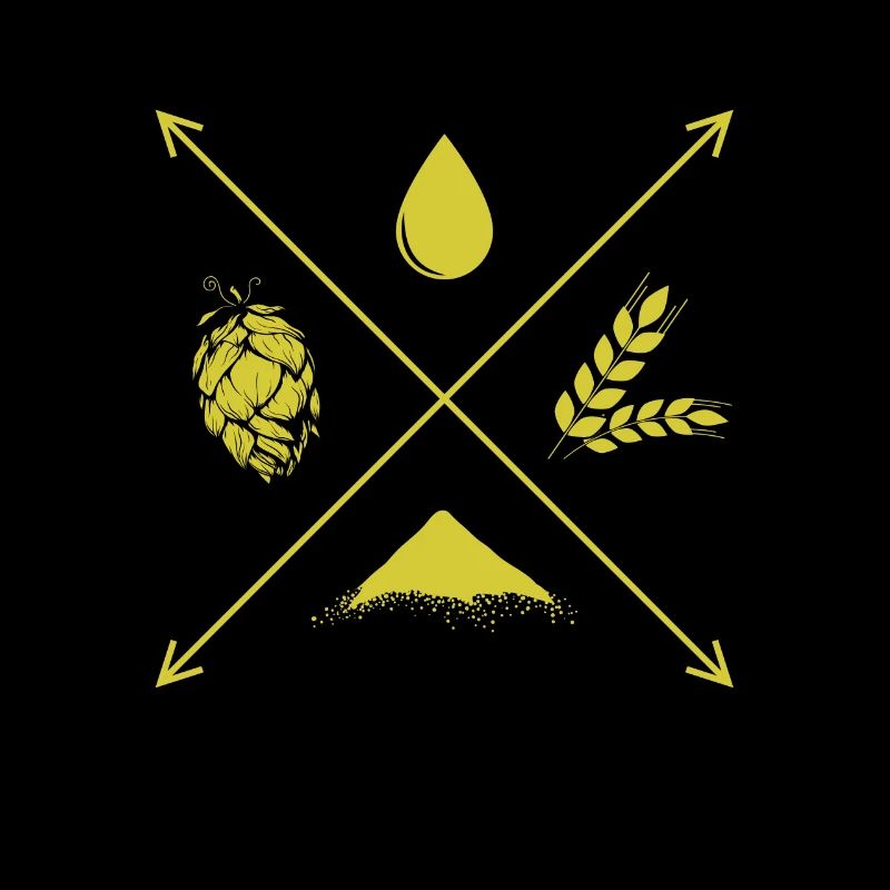Beer brew water Hops and malt
