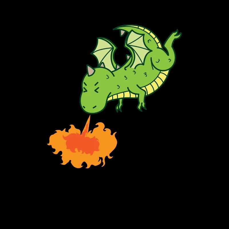 Dragon spits fire Mythical creatures Fairy tale