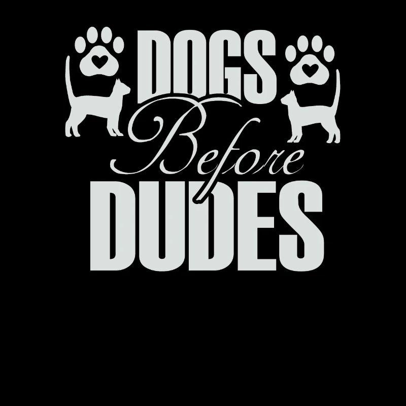 Chiens devant les gars