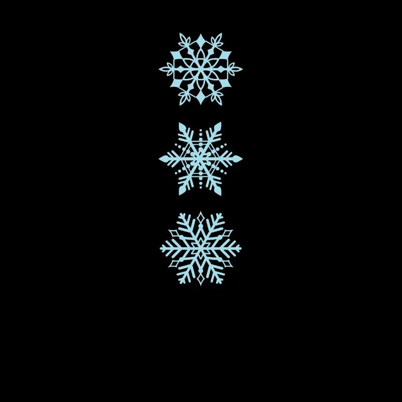 Flocons de neige de différents types Hiver