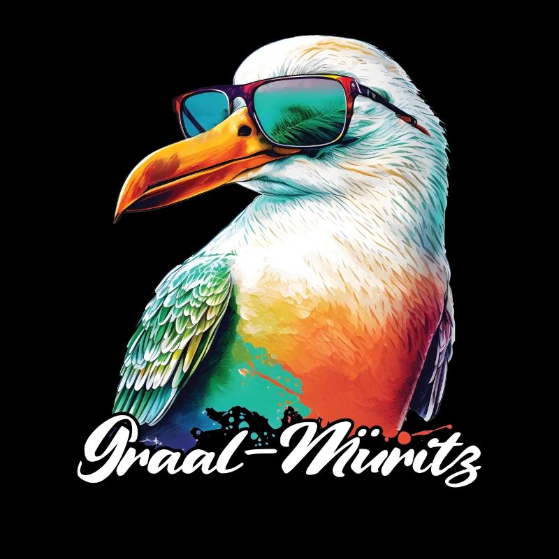 Graal Müritz Urlaub coole Möwe mit Sonnenbrille