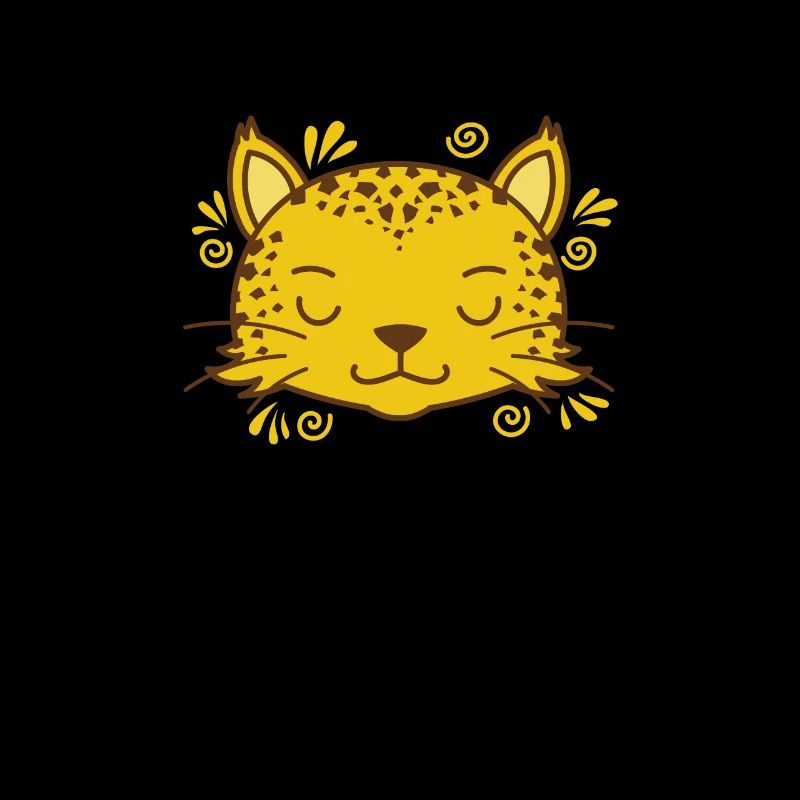 Léopard mignon tête gros chat