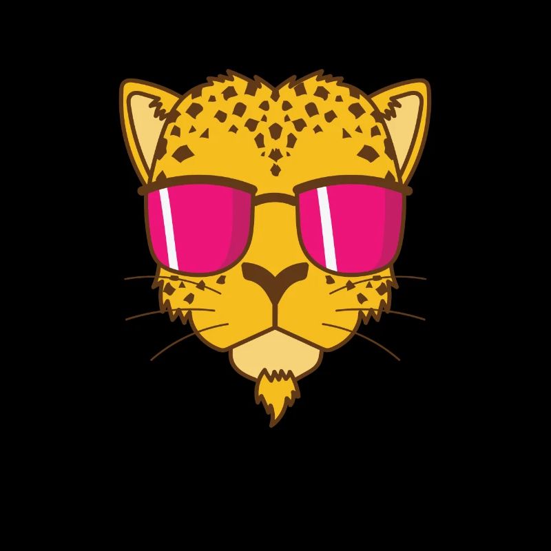 Cool léopard avec lunettes de soleil Big Cat