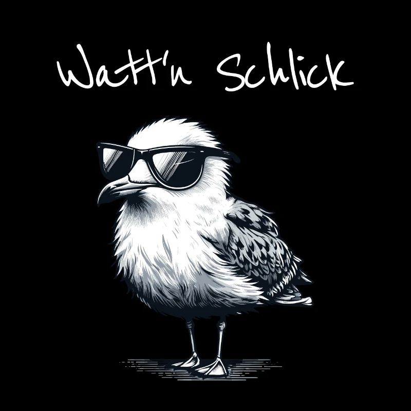 Watt'n Schlick Funny mudflat hike seagull saying
