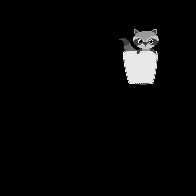 Waschbär in Brusttasche