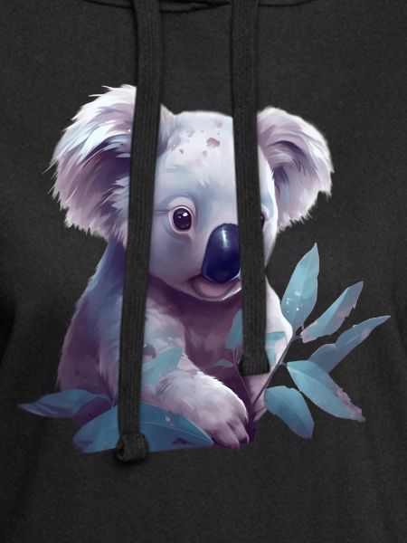 Süsser Koala mit Eukalyptusblatt