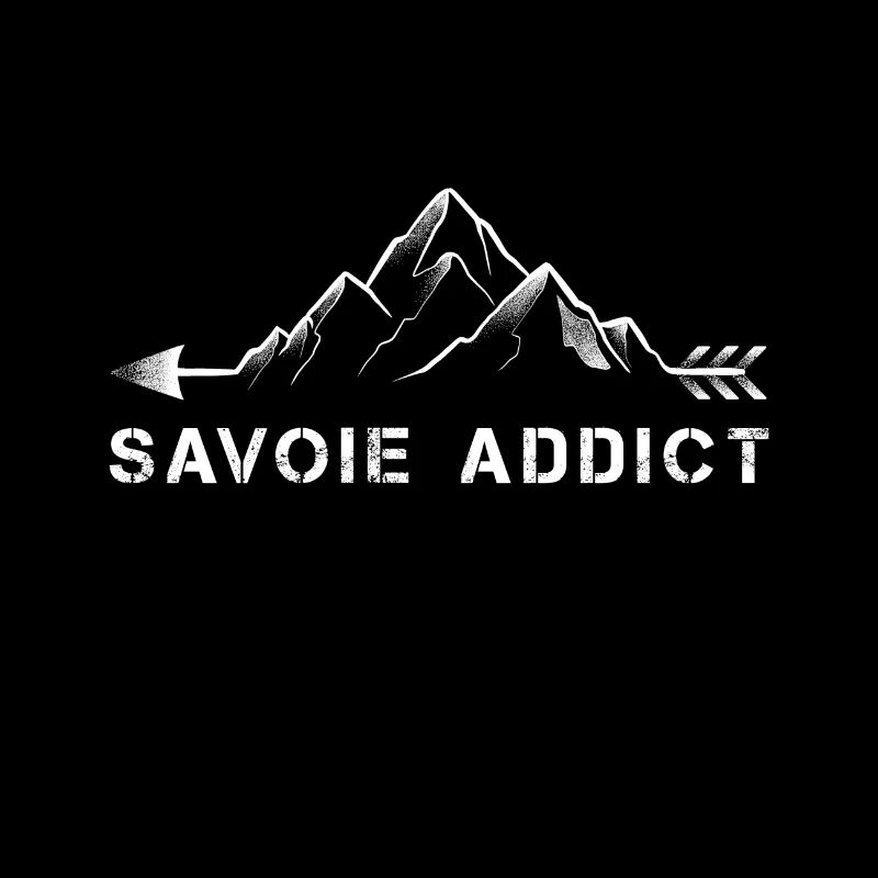 Savoie addict, dotwork mountains gift