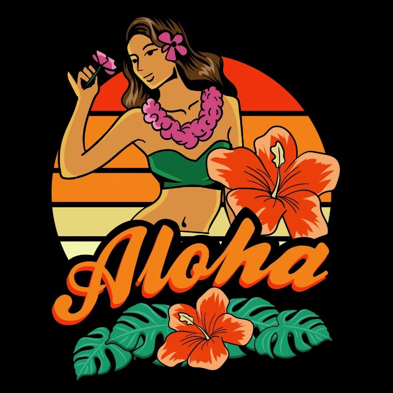 Hula Mädchen Aloha