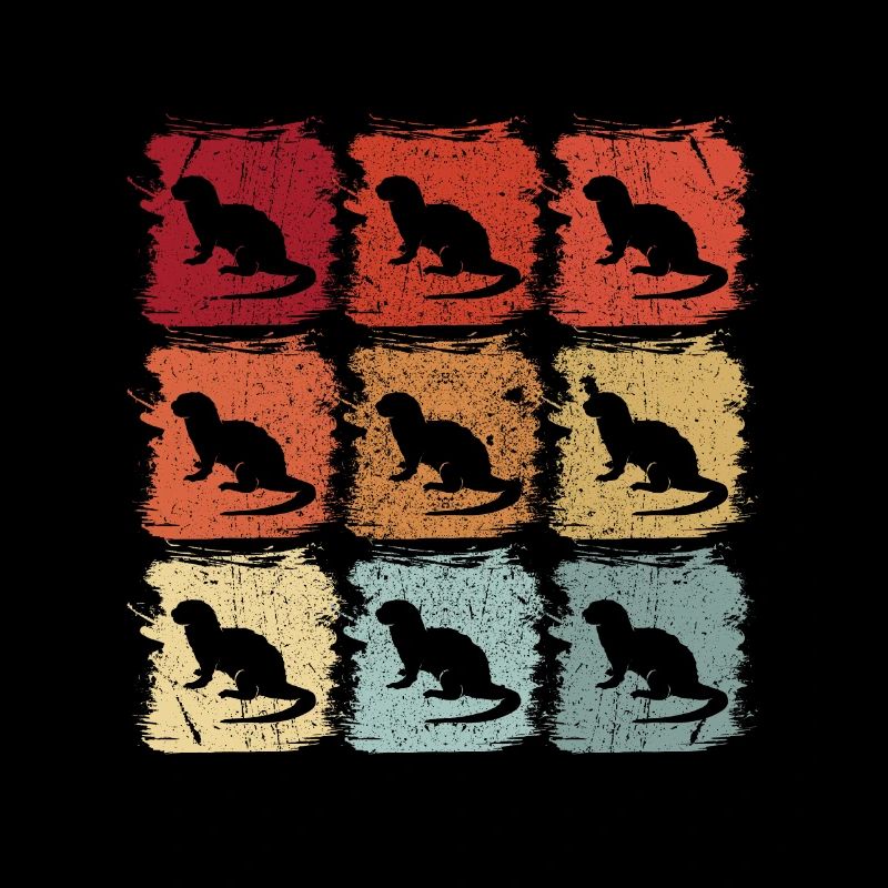 Retro Pop Art Otter Tier Geschenk