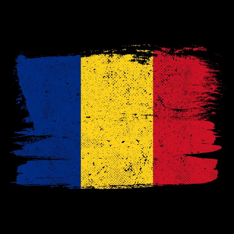 Roumanie Drapeau Drapeau Paix Vintage