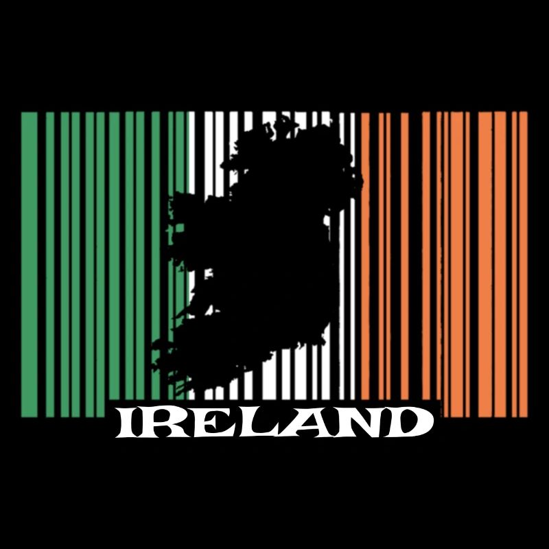 Irlande Code à barres Île irlandaise Irlande Idée