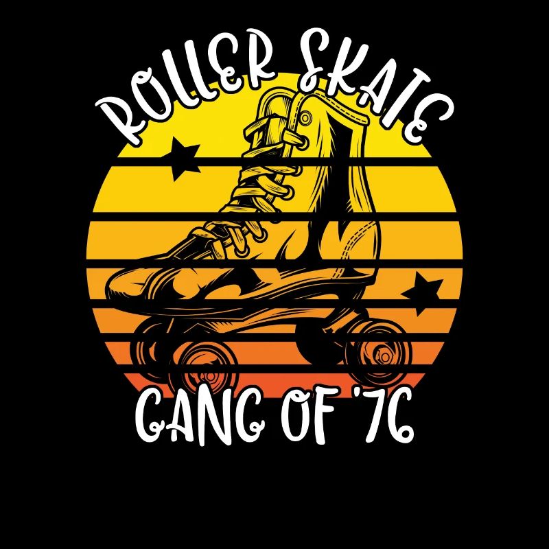 Rollschuhfahrer Rollerskates Rollschuh Gang 1976