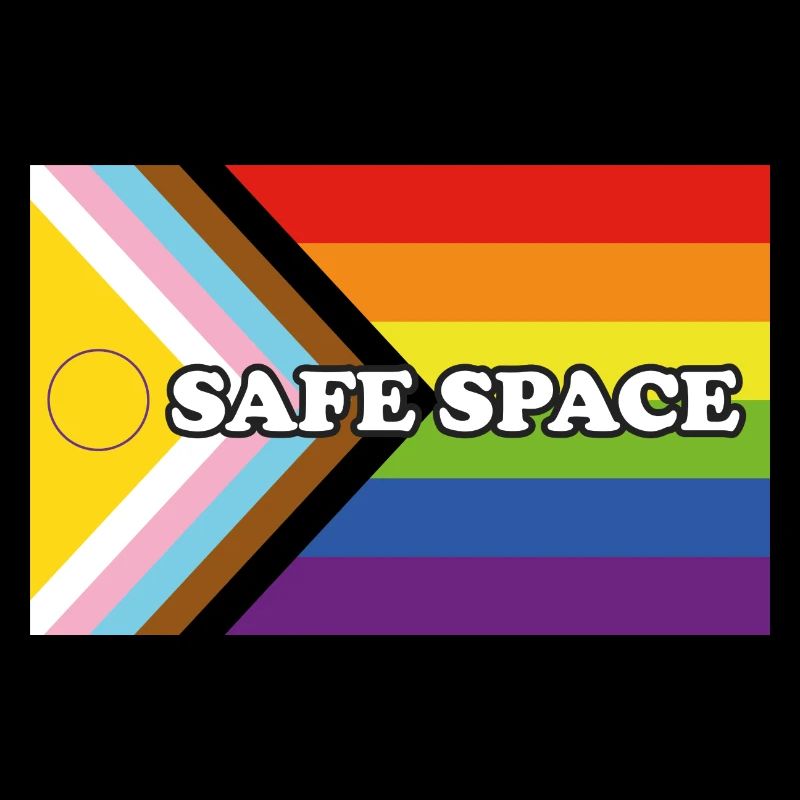 Inclusive Pride Progress Flag SAFE SPACE