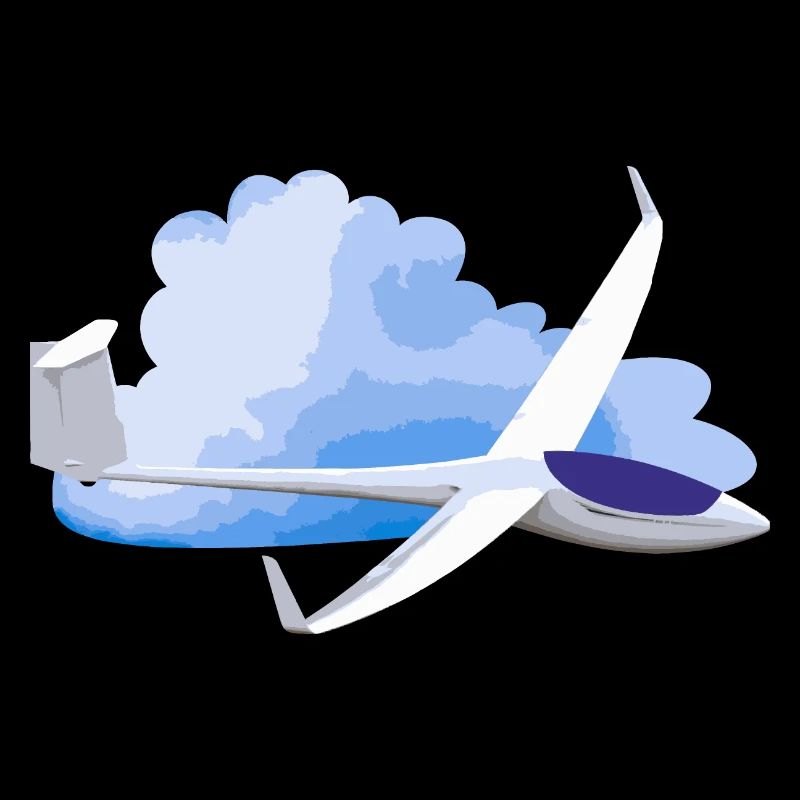 Segelflugzeug mit Wolke Geschenkidee