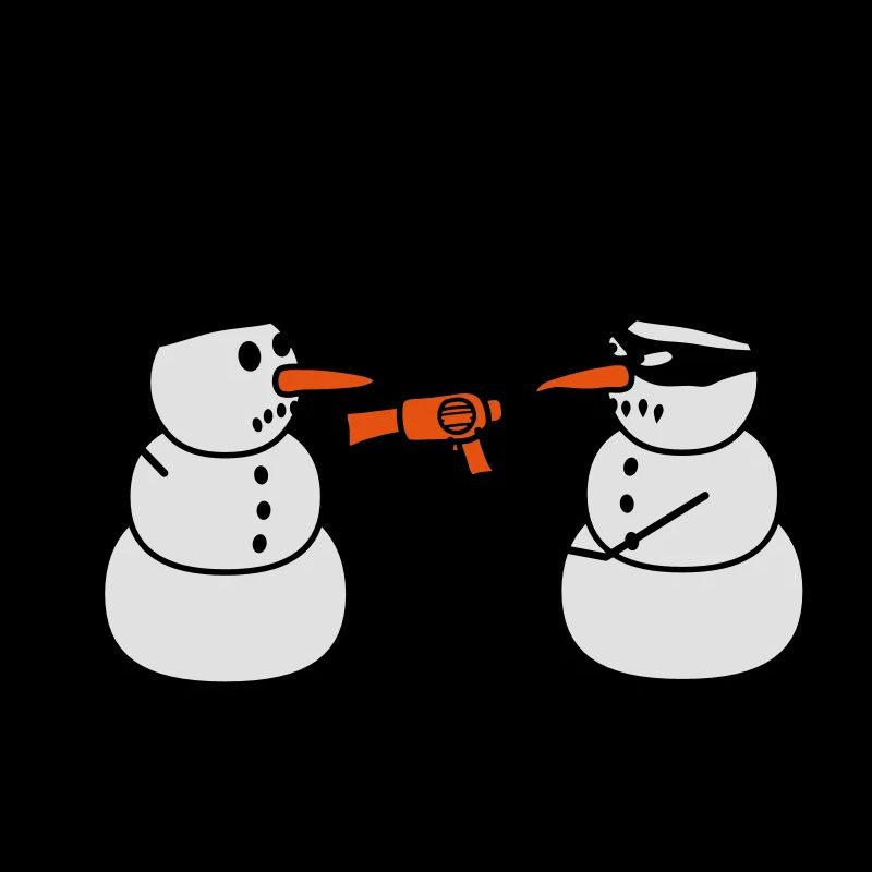 Evil Snowman Raid Robber Hair Dryer Funny Robbery