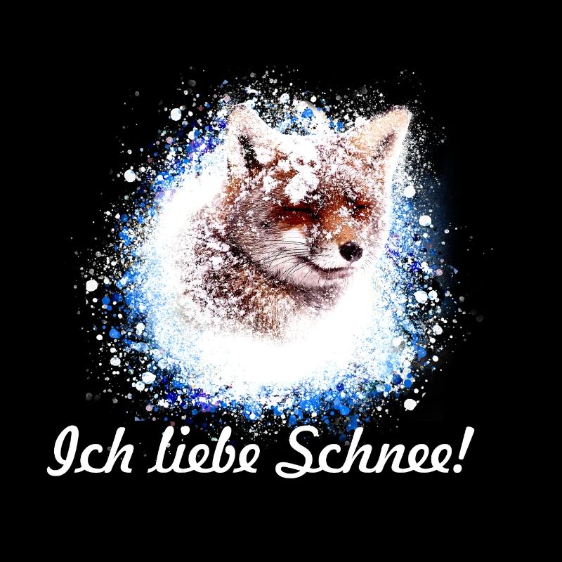 fuchs ,Graffiti, Malerei,fuchs,ich liebe schnee