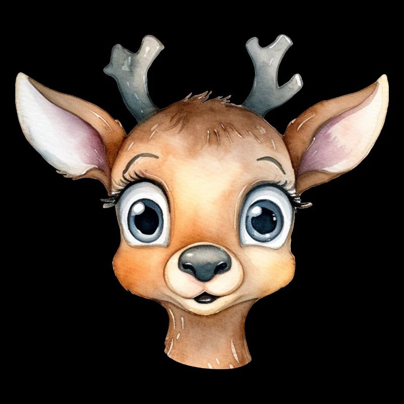Dessin à l’aquarelle de cerf
