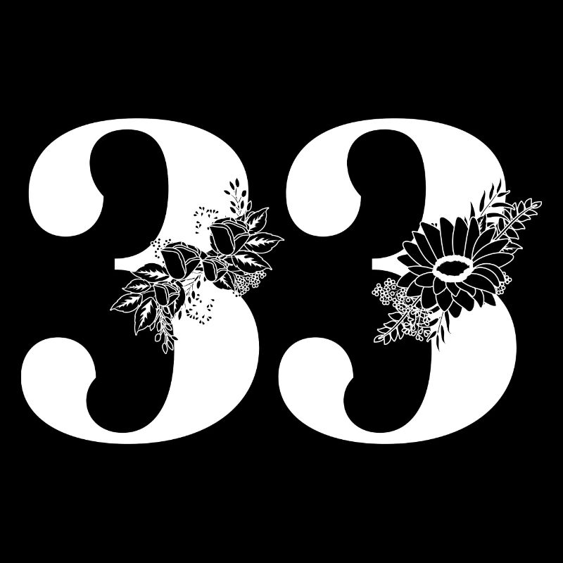 Nummer 33 Schwarze Blumen - 33. Blumengeburtstag