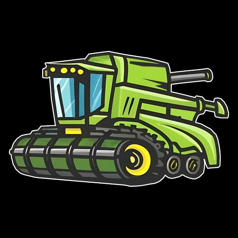 moissonneuse-batteuse verte